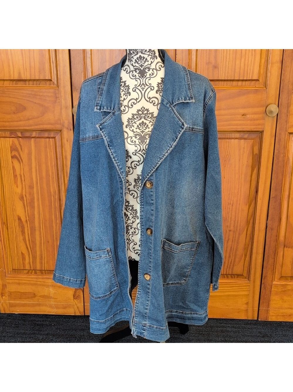 DG2 by Diane Gilman Women's Blue Jean Jacket 2X C268